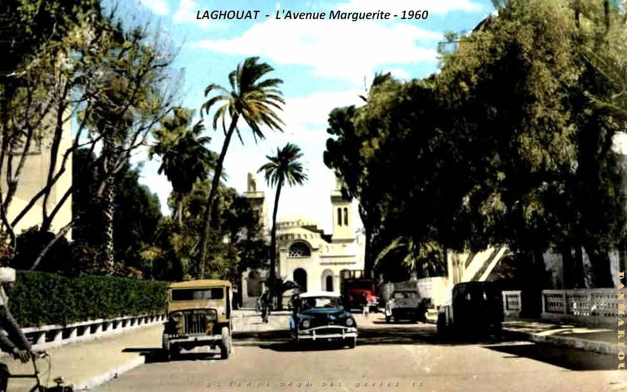 Laghouat - Avenue Marguerite et Eglise - 1960.jpg